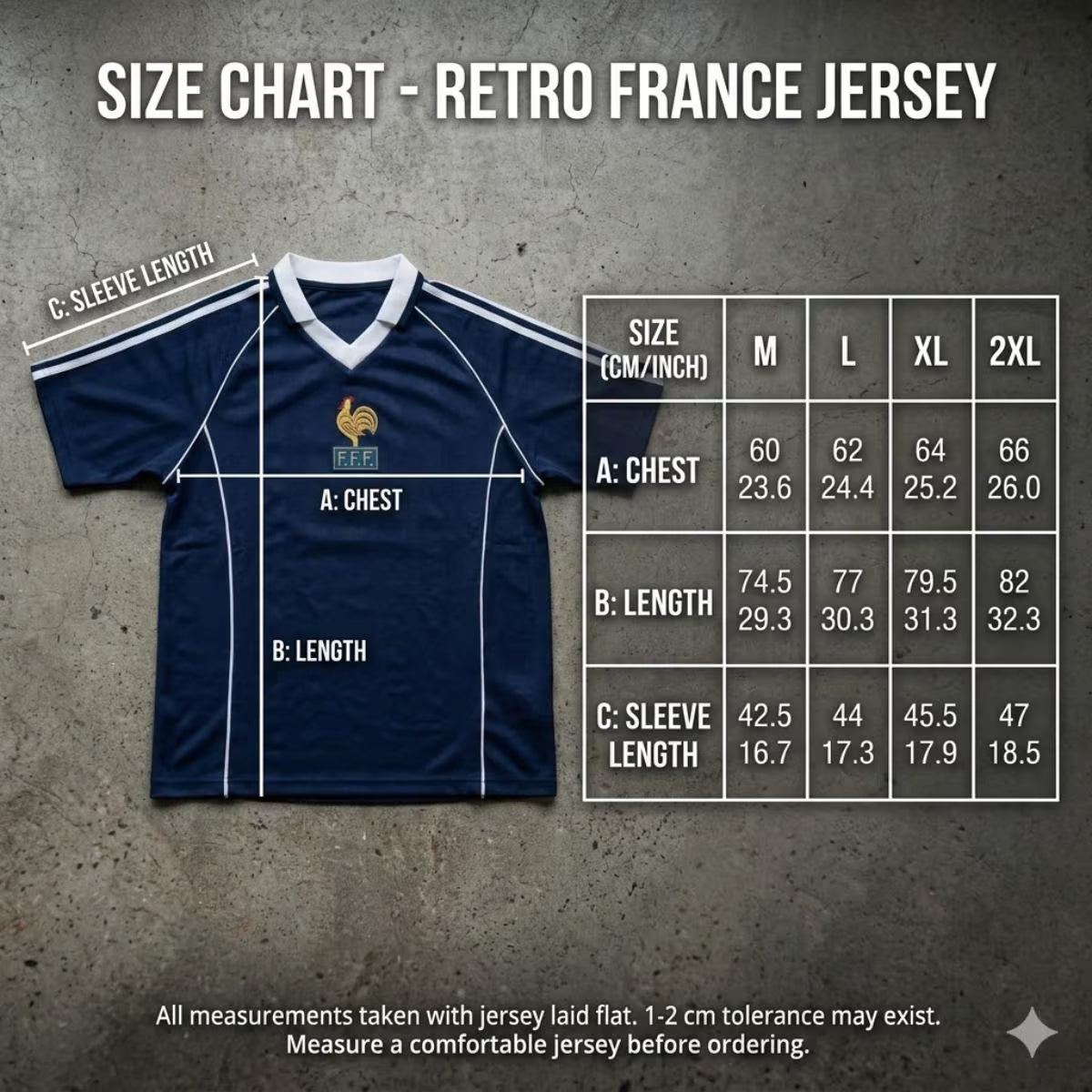 France Inspired Vintage Football Jersey | Oversized Blokecore Fit