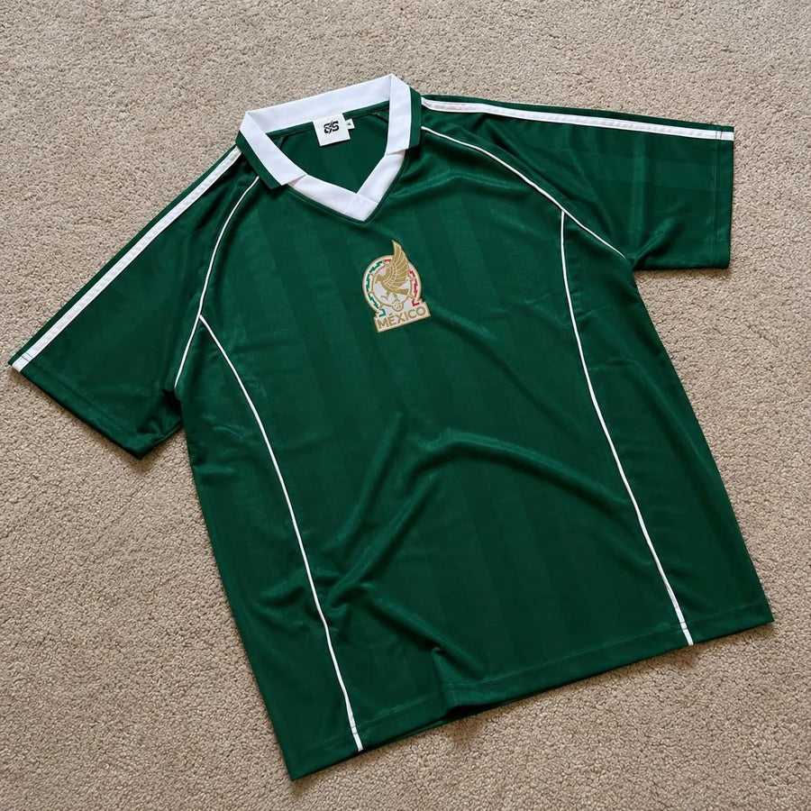 Mexico Inspired Green Vintage Football Jersey – Oversized