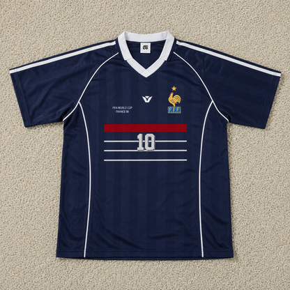 Maillot France 1998 Vintage Bleu Marine – Numéro 10