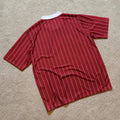 Portugal Inspired Burgundy Pinstripe Football Jersey – Oversized