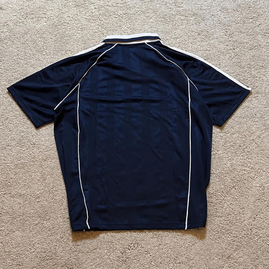 Maillot France rétro bleu marine – Écusson FFF