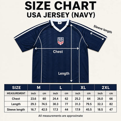 USA Soccer Jersey Navy Blue