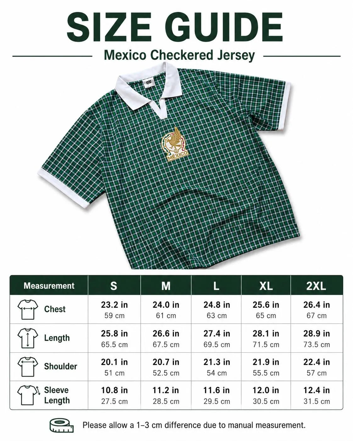 Mexico Green Plaid Jersey
